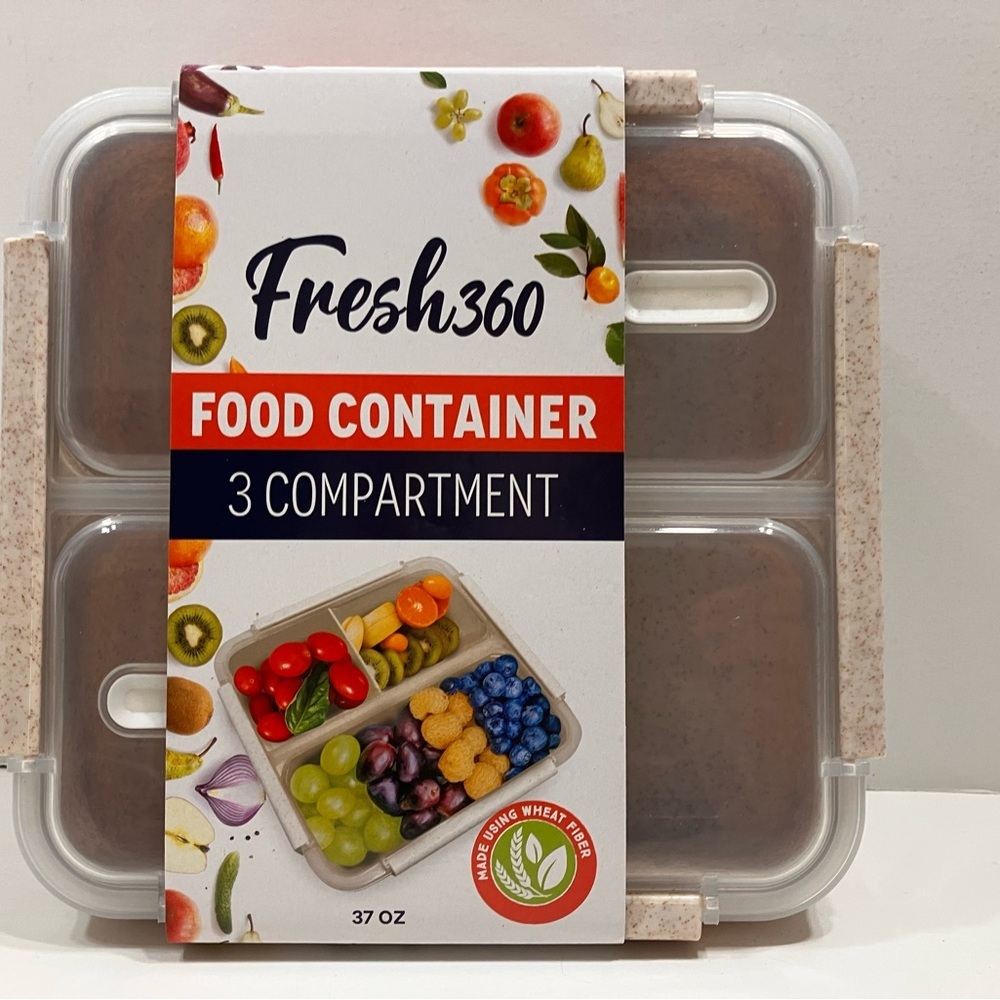 Fresh360 3-Compartment Food Container